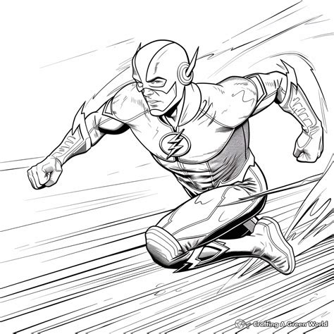 The Flash Coloring Pages Free And Printable