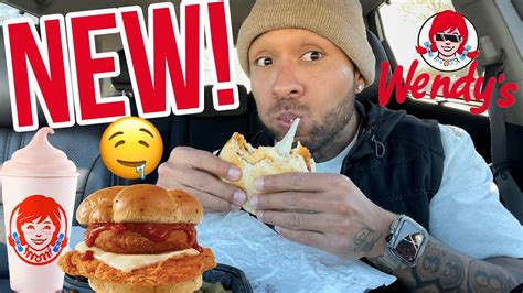 New Wendy’s Italian Mozzarella Chicken Sandwich Garlic Fries And Peppermint Frosty Youtube