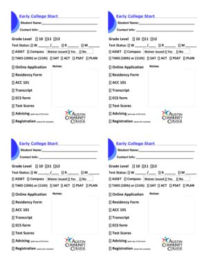 Fillable Online Austincc Grade Level Online Application