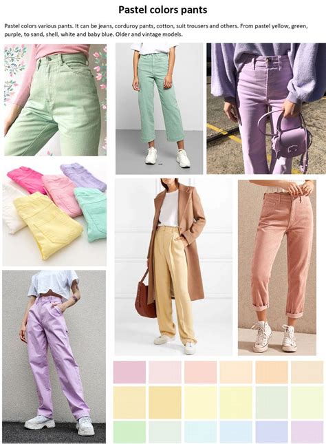 Pastel Colors Pants Pastel Colors Various Pants It Can Be Jeans