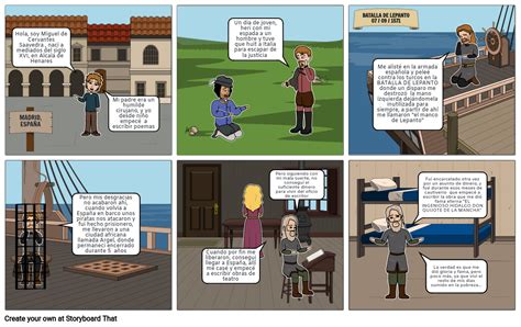 La Historia De Miguel De Cervantes Saavedra Storyboard