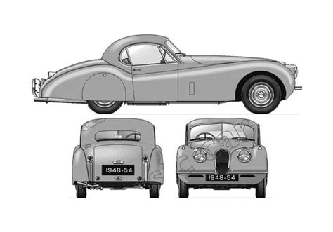 Download Drawing Jaguar 120 Fixed Head Coupe 1948 In Ai Pdf Png Svg Formats