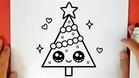 COMO DIBUJAR UN ÁRBOL DE NAVIDAD KAWAII YouTube