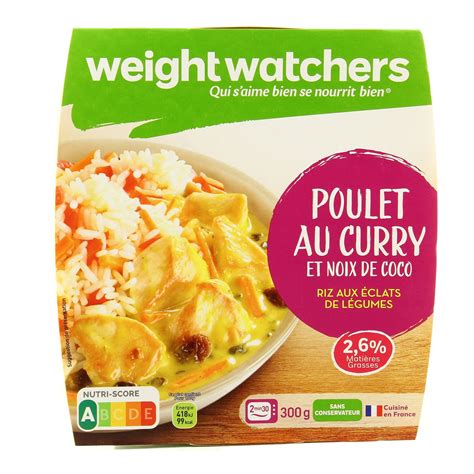 Weight Watchers Poulet Au Curry Et Noix De Coco Riz Aux éclats De Légumes