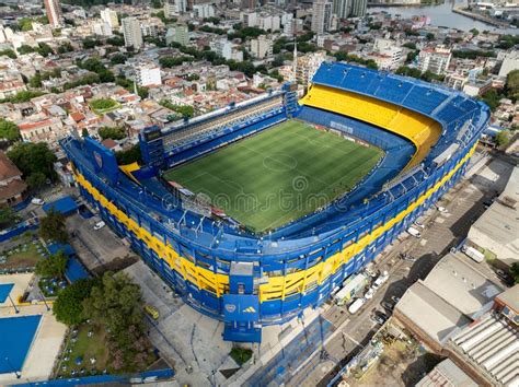 Beautiful Aerial View To La Bombonera Soccer Stadium for Boca Juniors ...