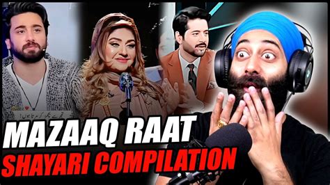 Indian Reaction On Mazaaq Raat Shayari Compilation PunjabiReel TV