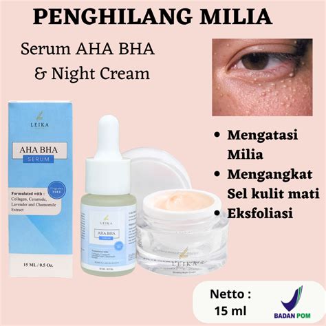 Jual Serum Aha And Night Cream Penghilang Milia Serum Milia Penghilang Milia Di Bawah Mata Krim