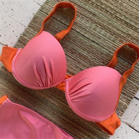 Biqu Ni Meia Ta A Hot Pants Pink E Laranja Dondoca Moda Feminina