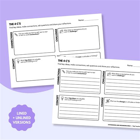 22 X Visible Thinking Routines Worksheets Cultures Of Thinking Etsy