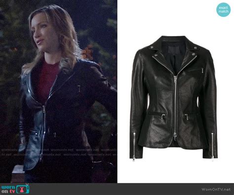 Wornontv Laurel’s Leather Jacket With Zips On Arrow Katie Cassidy Clothes And Wardrobe From Tv