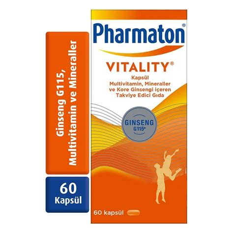 Pharmaton Vitality 30 Tablet Pharmaton Vitality 60 Kapsül Fiyatı