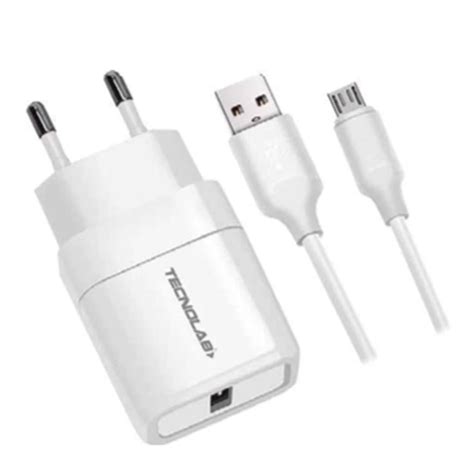 Ripley Cargador Pared 1 Puerto Usb Carga Rapida Micro Usb Tecnolab