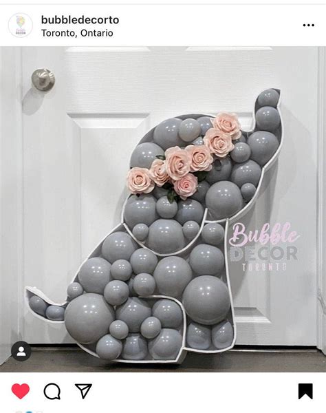 Elephant Baby Shower Template Elephant Balloon Elephant Baby Etsy