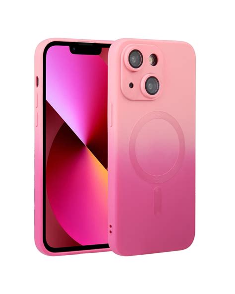 Buy Apple iPhone 14 Pink Gradient Liquid Silicone Case With Magsafe Online in India at Bewakoof