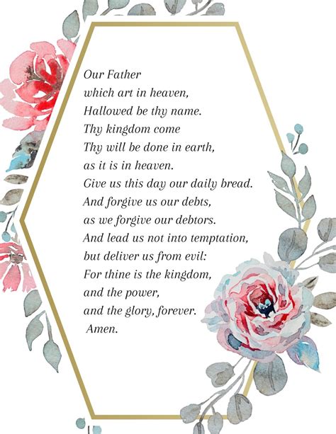 The Lord's Prayer Printable