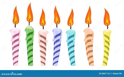 Birthday Candles Vector Illustration 38772458