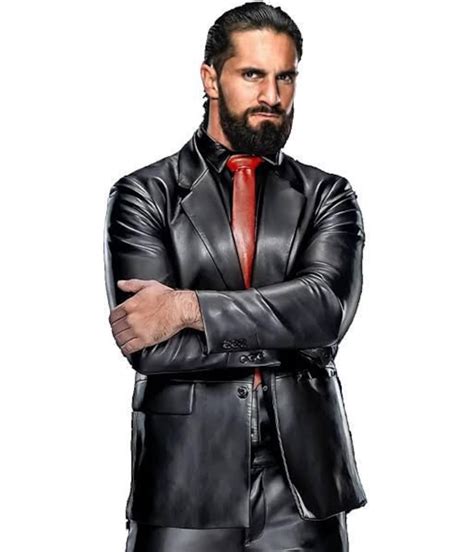 Wwe Seth Rollins Black Solid Casual Leather Blazer Men Black Leather Blazer Men Black Leather