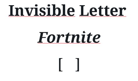 Invisible Letter Fortnite - Psfont tk