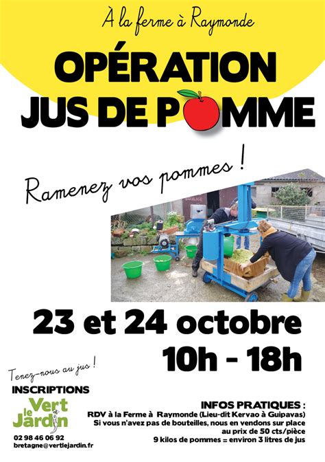 Op Ration Jus De Pomme La Ferme Raymonde Vert Le Jardin