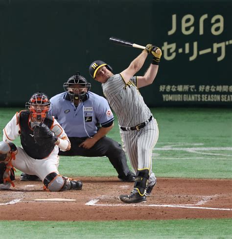 【画像】阪神、七回満塁機でノイジーが空振り三振 右脇腹に死球を受けた近本光司はプレー続行 ライブドアニュース