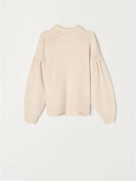 Pullover Mit Puff Rmeln Farbe Creme Mohito C X