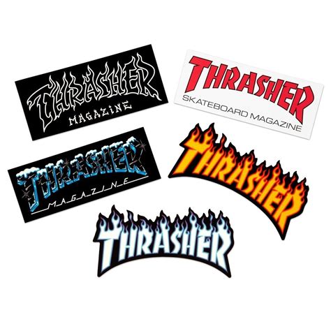 thrasher logo 8in sticker - Studio Skate Supply