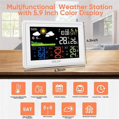 Station Meteo Interieur Exterieur Sans Fil Station M T O Sans Fil Avec