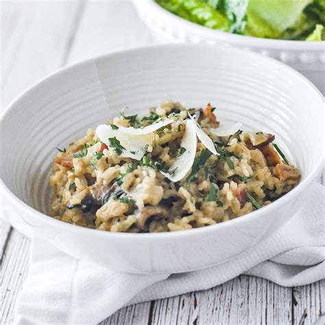 Bacon Mushroom Risotto From Italy Lizzy Loves Food