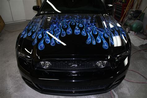 New York Custom Paint Mustang Airbrushed Flames Niko American