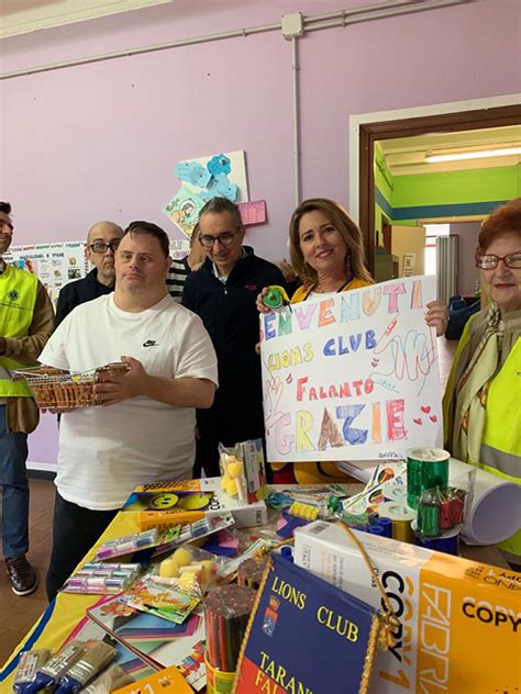 Lo Zaino Sospeso Del LIONS Club Taranto Falanto Per I Ragazzi Dell