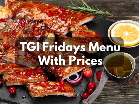 TGI Fridays Menu With Prices + Catering 2023 (Special New BBQ Ribs ...