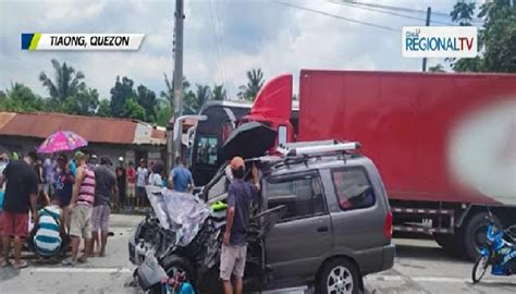 3 Mag Anak Sugatan Nang Bumangga Ang Kanilang Sasakyan Sa Isang Truck