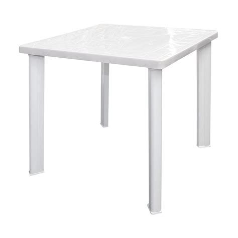 Mesa Plastica Cuadrada Blanca