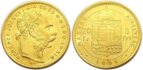 8 forint 1882 KB Ferenc József Zomi Numizmatika