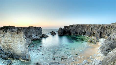 Fond D Cran Paysage Mer Baie Eau Roche La Nature Rive Plage