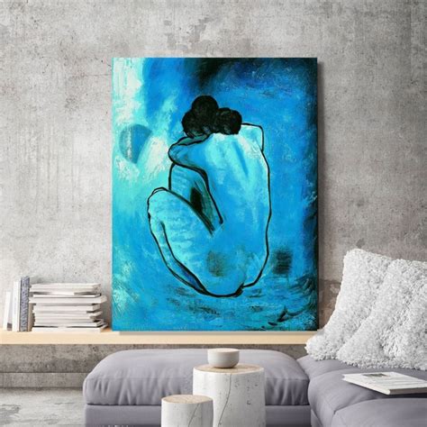 Picasso Blue Nude Print Etsy