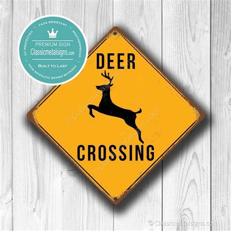 DEER CROSSING SIGN Deer Crossing Signs, Warning Deer Crossing, Deer ...