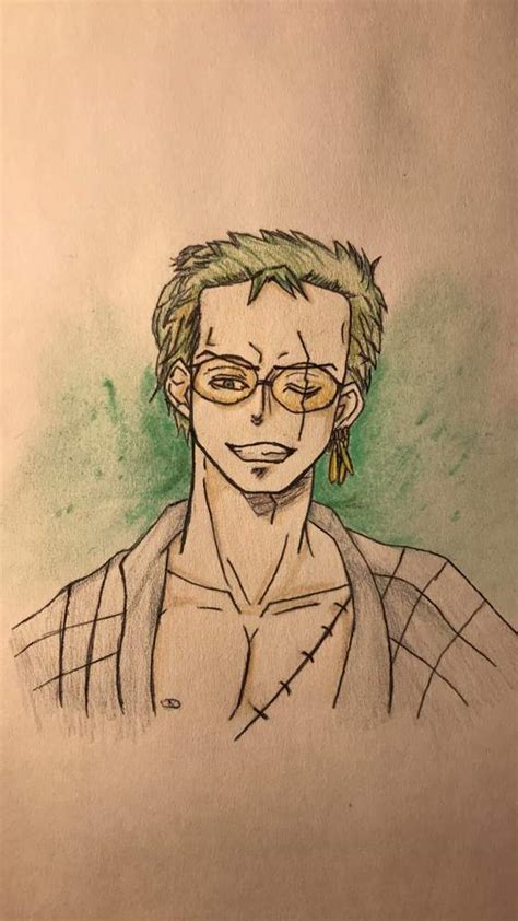 One Piece Zoro Easy Drawing