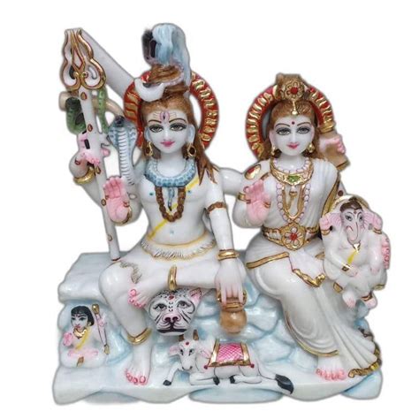 White Marble Shiv Parvati Statue Set Home At Rs In Jaipur Id