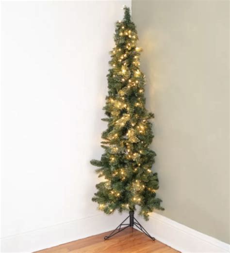 You Can Get A Half Christmas Tree That Fits Flat Against A Wall For The