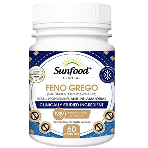 FENO GREGO 1000MG 60 CAPSULAS SUNFOOD CLINICAL Devo Comprar Ofertas