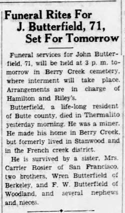 John Butterfield 1858 1929 Mémorial Find a Grave