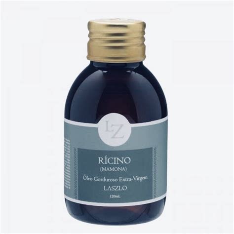 Rícino mamona óleo vegetal gorduroso extra virgem laszlo 120 ml