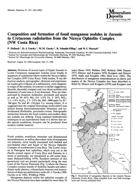 (PDF) Composition and formation of fossil manganese nodules in Jurassic ...