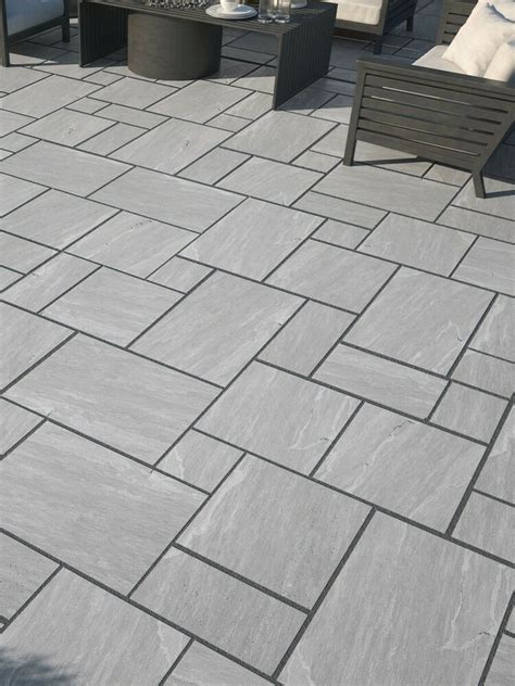 Sandstone Silver Grey Porcelain Paving Outdoor Garden Landscaping