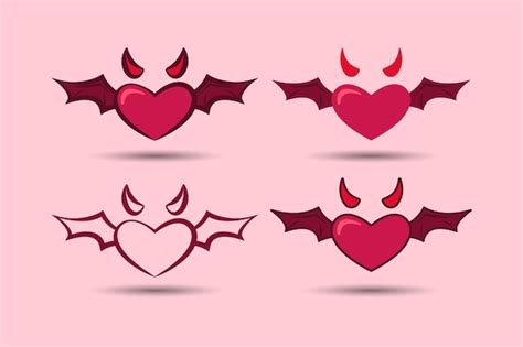 Premium Vector Valentines Day Element Cupid Love Devil With Wings