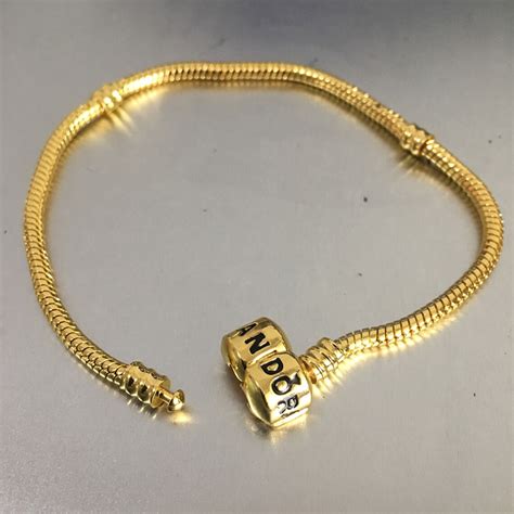 Pandora Snake Chain Gold Bracelet Pandora Charm Gold Bracelet Etsy