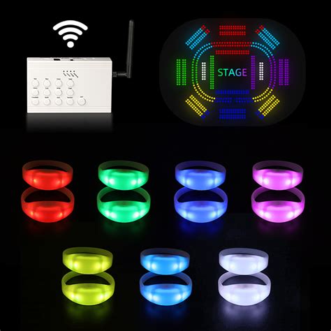 Branding Logo Gflai Dmx Remote Controlled Bracelets Luminous