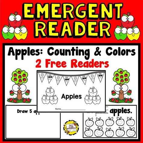 Apples Emergent Reader Counting With Color Words Emergent Readers