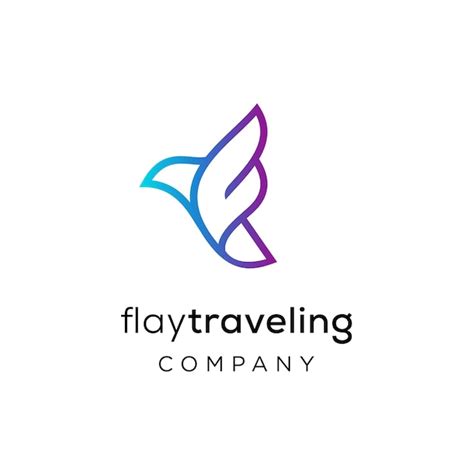 Premium Vector Initial Letter F With Bird Silhouette For Fast Travel